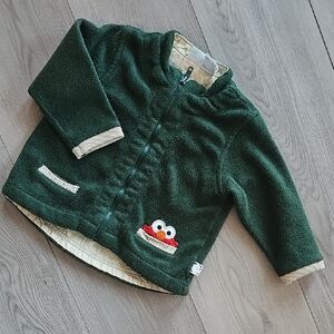 Y2K / Vintage Sesame Street Elmo Fleece Zip Up Sweater Jacket, 18 Months